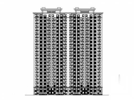 [河北]现代板式高层住宅楼建筑施工图（知名设计院）施工图下载【ID:166446149】