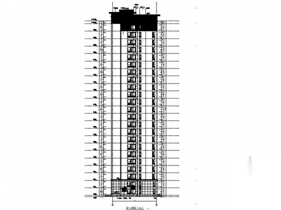 [河北]现代板式高层住宅楼建筑施工图（知名设计院）cad施工图下载【ID:166446149】