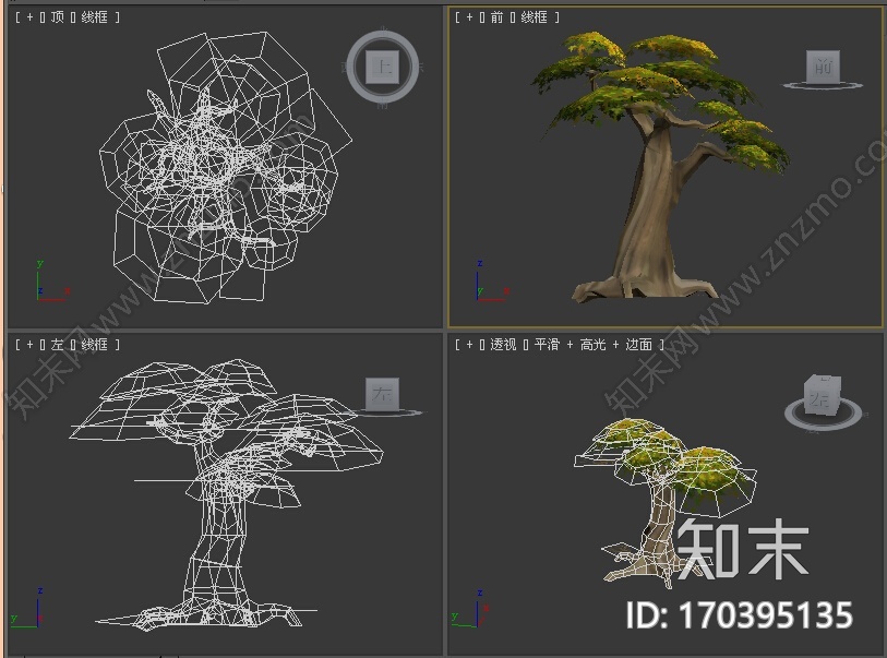 Q树游戏低模树木CG模型下载【ID:170395135】