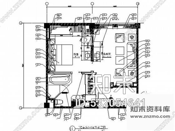 施工图民族饭店S1型客房装修图cad施工图下载【ID:532054641】