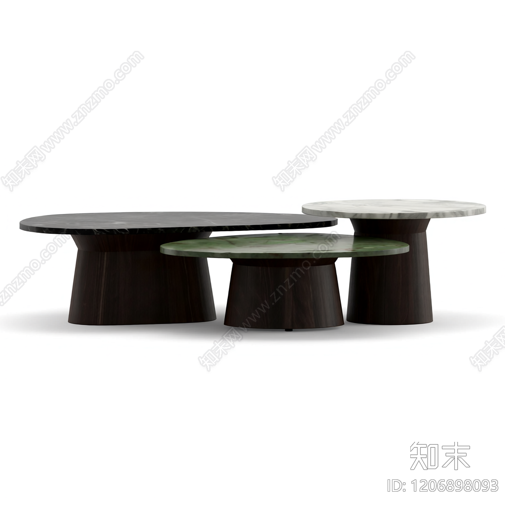 三联异形茶几组合3D模型下载【ID:1206898093】