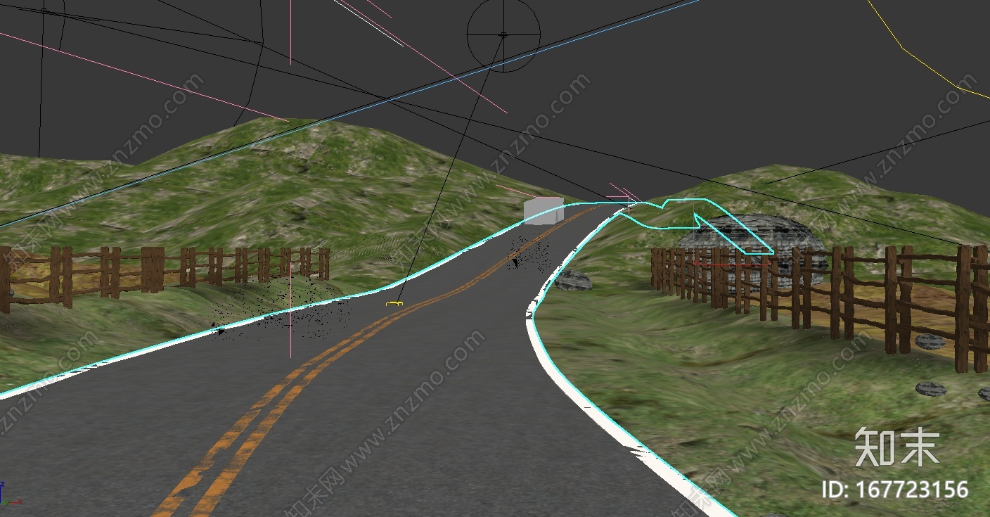 乡野道路CG模型下载【ID:167723156】