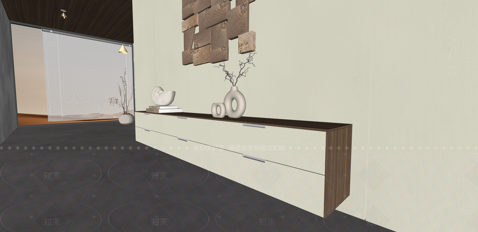 现代家居客厅SU模型下载【ID:1215932058】