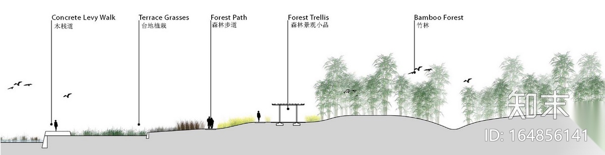 [湖南]滨水绿洲（岛屿）景观规划设计cad施工图下载【ID:164856141】