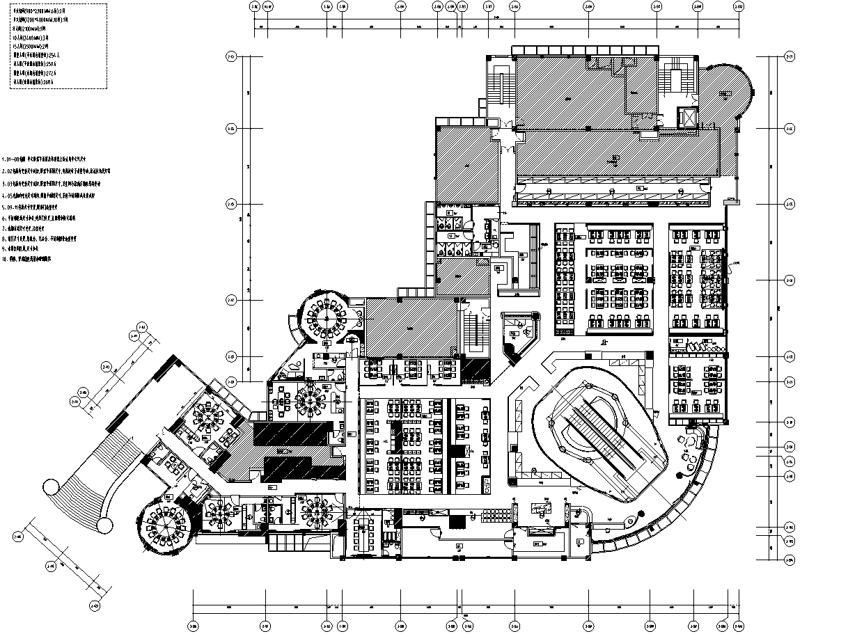浙江温州新中式餐饮空间施工图cad施工图下载【ID:1131206485】