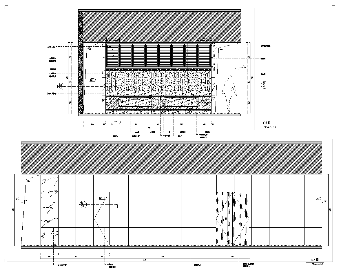 浙江温州新中式餐饮空间施工图cad施工图下载【ID:1131206485】
