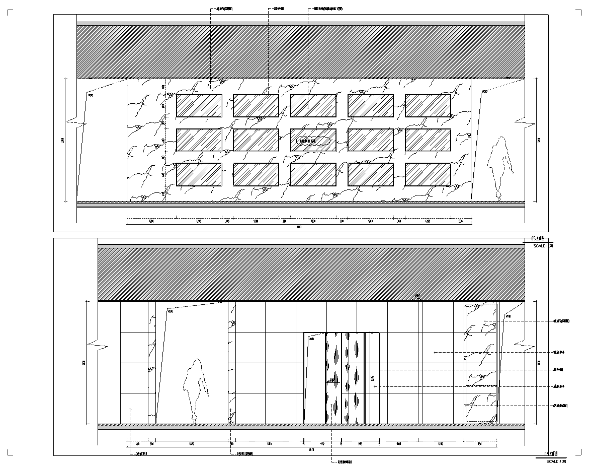 浙江温州新中式餐饮空间施工图cad施工图下载【ID:1131206485】
