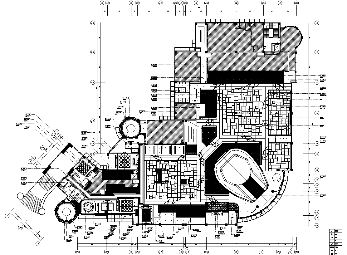 浙江温州新中式餐饮空间施工图cad施工图下载【ID:1131206485】