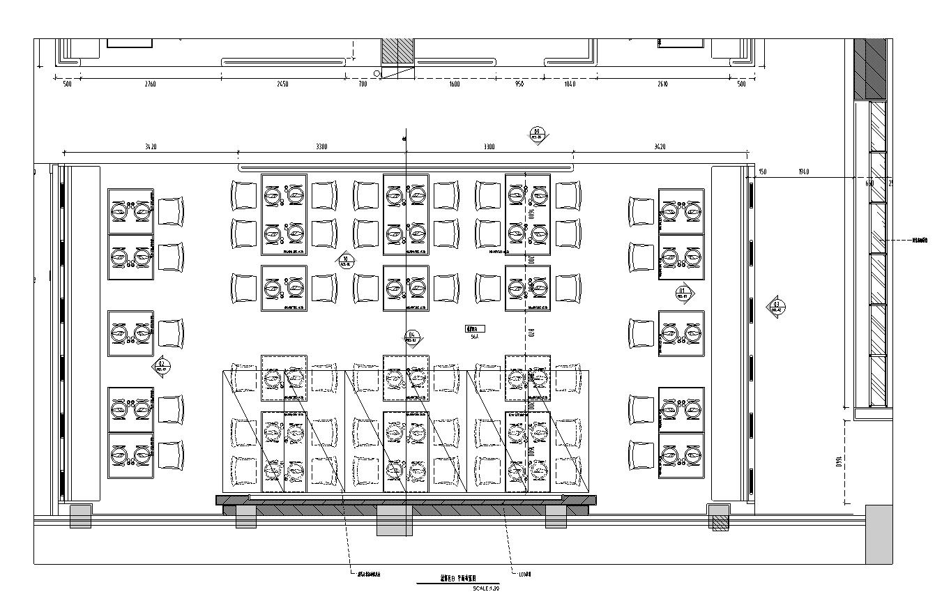 浙江温州新中式餐饮空间施工图cad施工图下载【ID:1131206485】