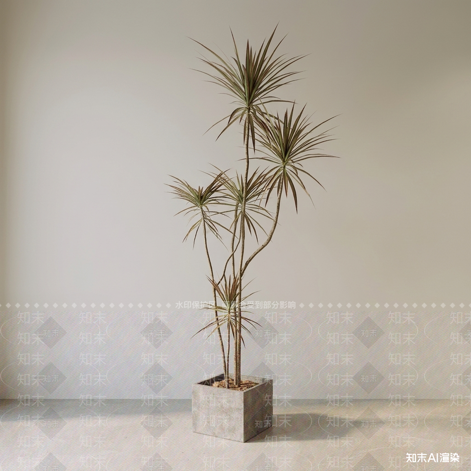 造型绿植盆栽3D模型下载【ID:1227462140】
