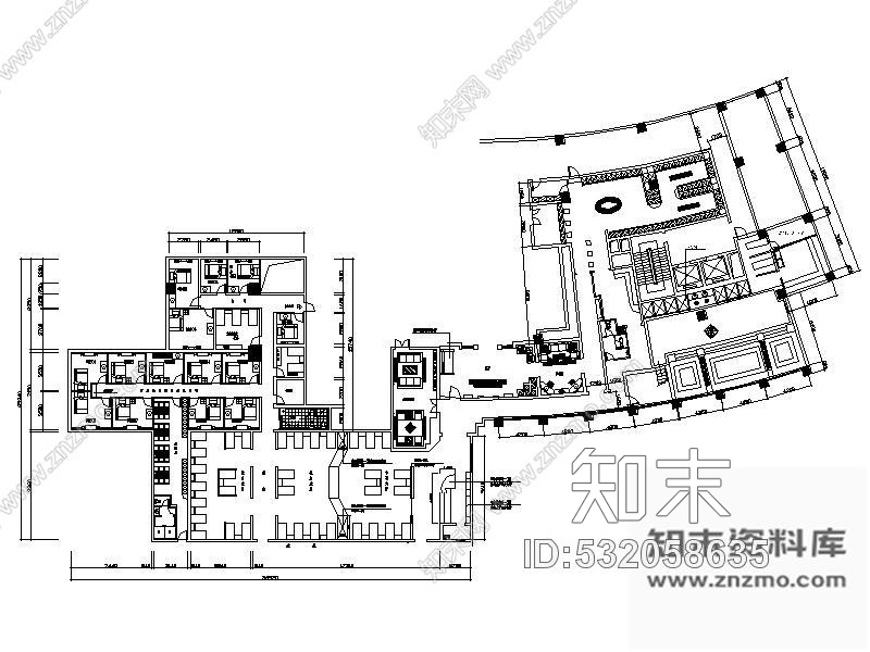 施工图简易酒店室内改造装修图施工图下载【ID:532058635】