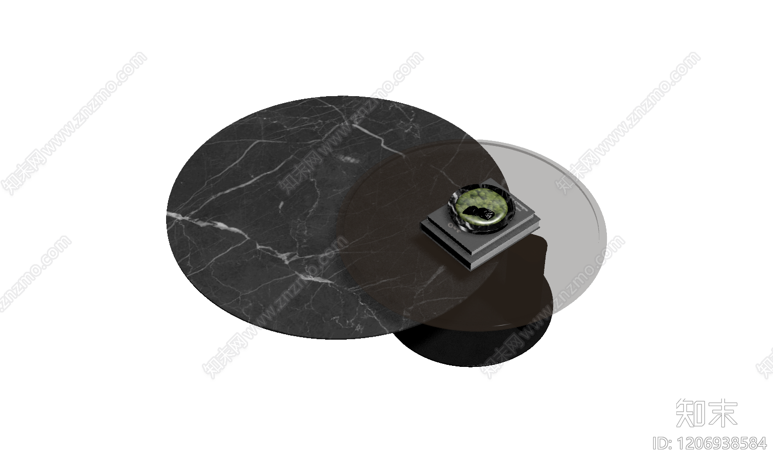 圆形大理石茶几3D模型下载【ID:1206938584】