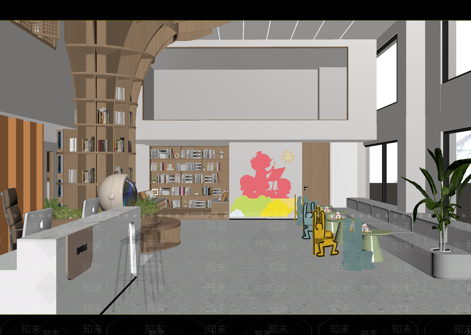 原木接待室3D模型下载【ID:1215020130】