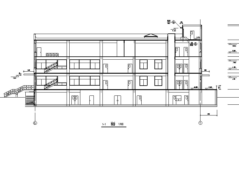 某农大东校区食堂建筑设计施工图CADcad施工图下载【ID:160732155】