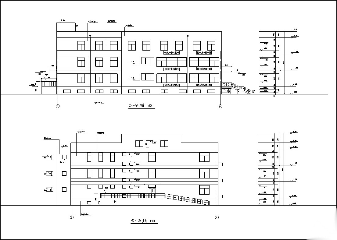 某农大东校区食堂建筑设计施工图CADcad施工图下载【ID:160732155】