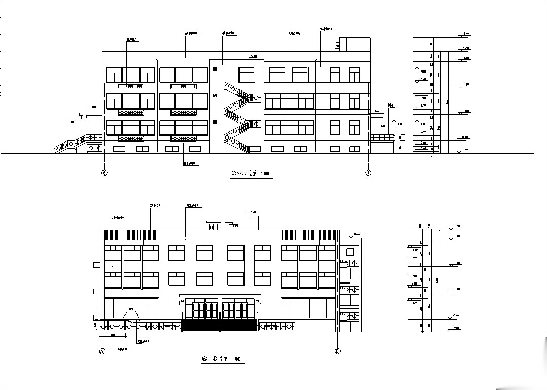 某农大东校区食堂建筑设计施工图CADcad施工图下载【ID:160732155】