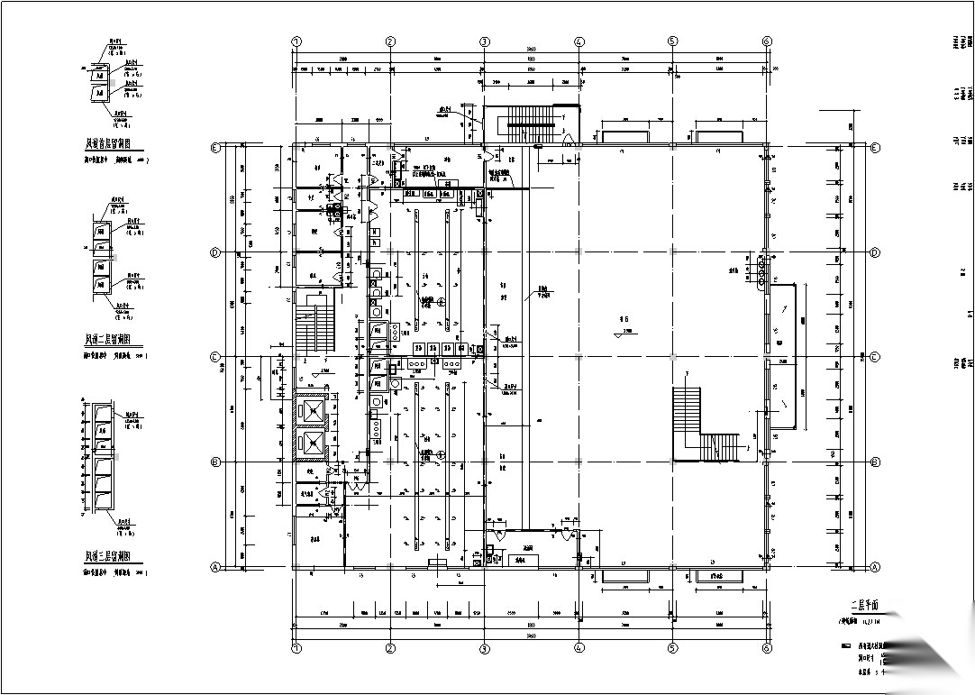 某农大东校区食堂建筑设计施工图CADcad施工图下载【ID:160732155】