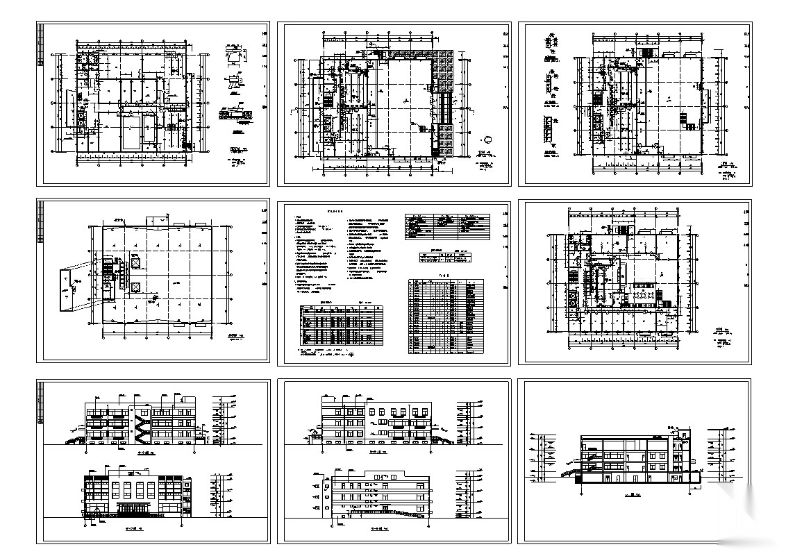 某农大东校区食堂建筑设计施工图CADcad施工图下载【ID:160732155】