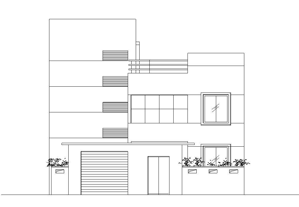 [广东]现代风格砖混结构住宅楼别墅建筑施工图设计cad施工图下载【ID:149894188】