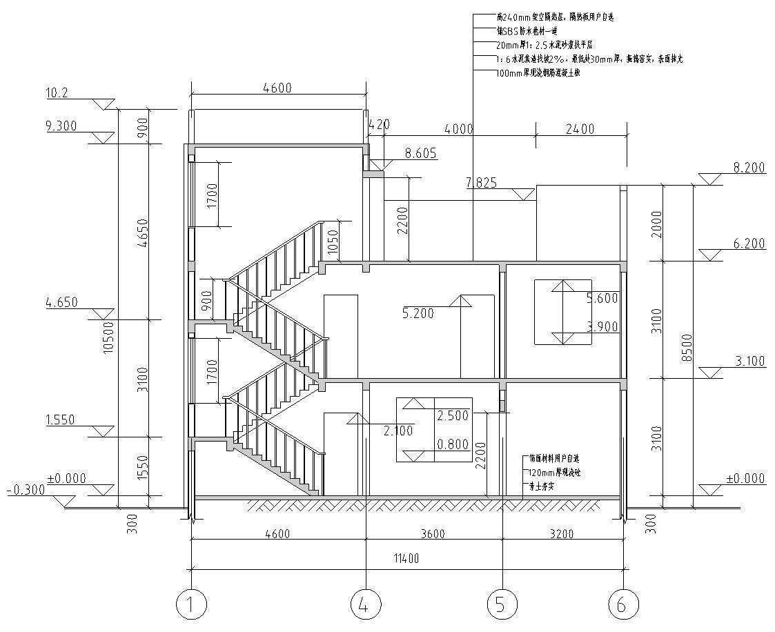 [广东]现代风格砖混结构住宅楼别墅建筑施工图设计cad施工图下载【ID:149894188】