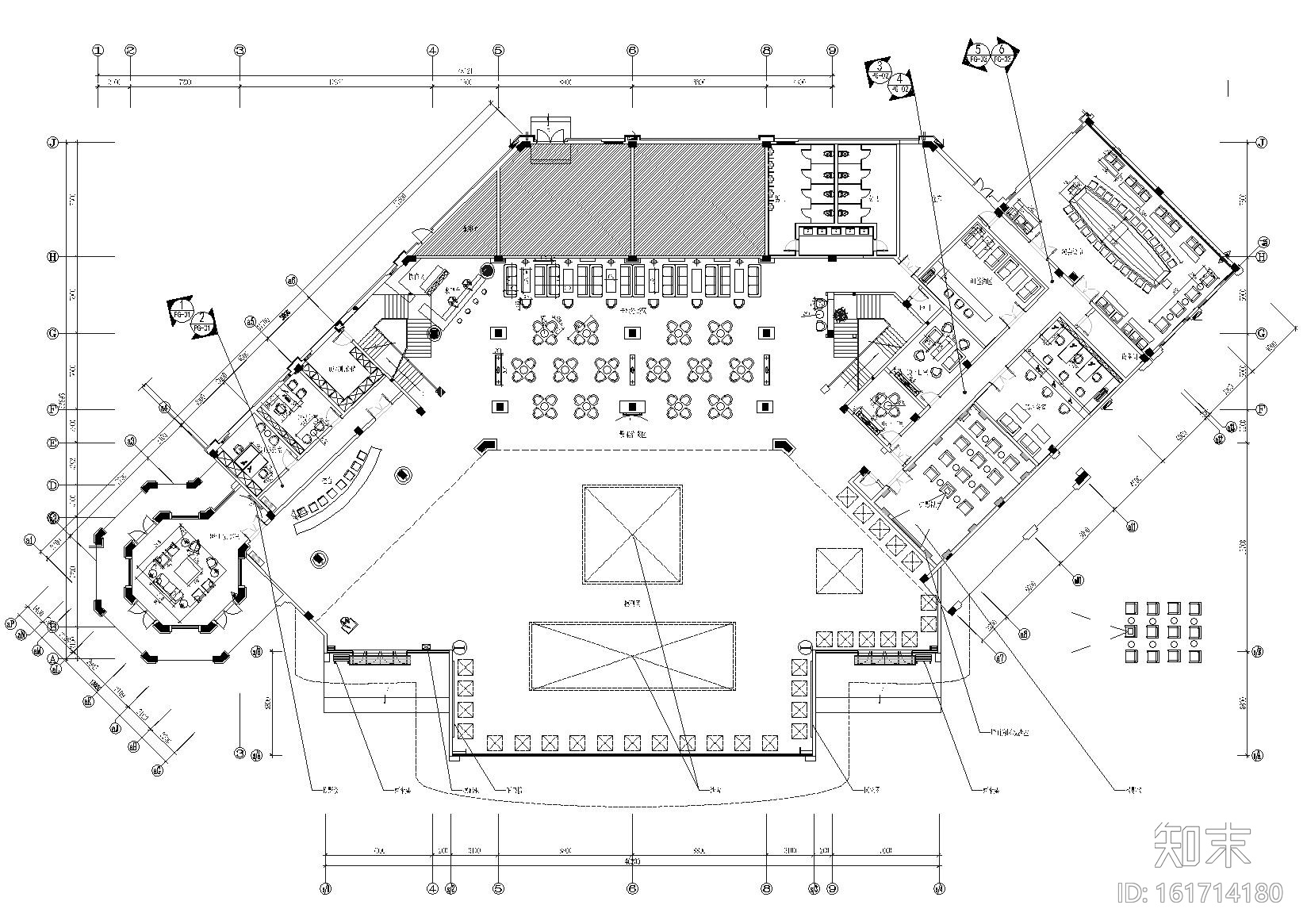 [福州]名城国际欧式风格营销中心装饰施工图cad施工图下载【ID:161714180】