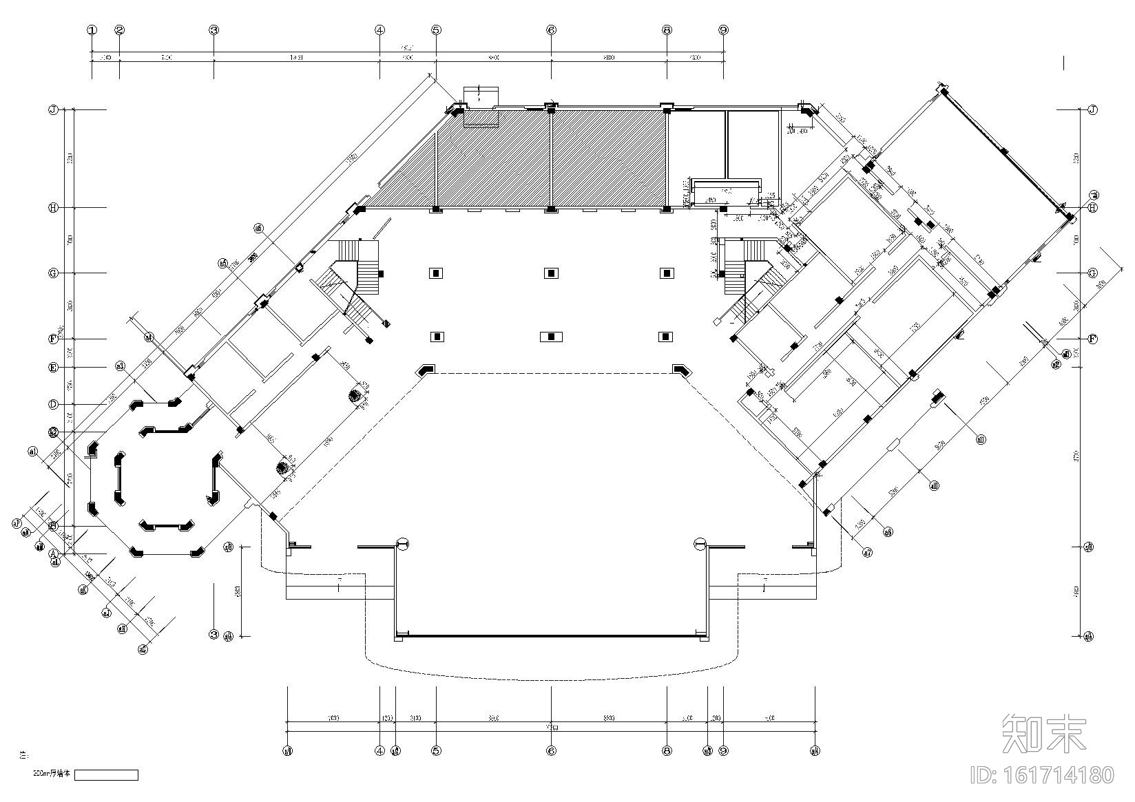 [福州]名城国际欧式风格营销中心装饰施工图cad施工图下载【ID:161714180】