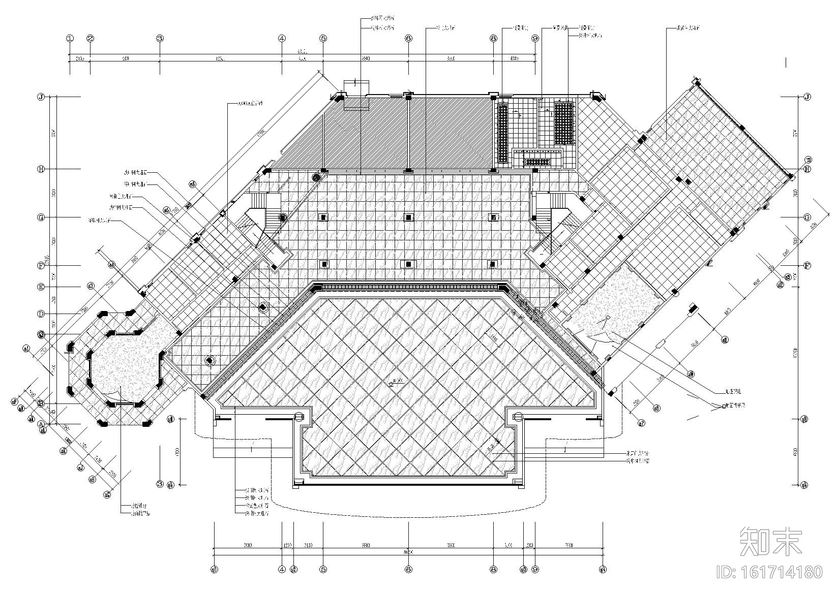 [福州]名城国际欧式风格营销中心装饰施工图cad施工图下载【ID:161714180】