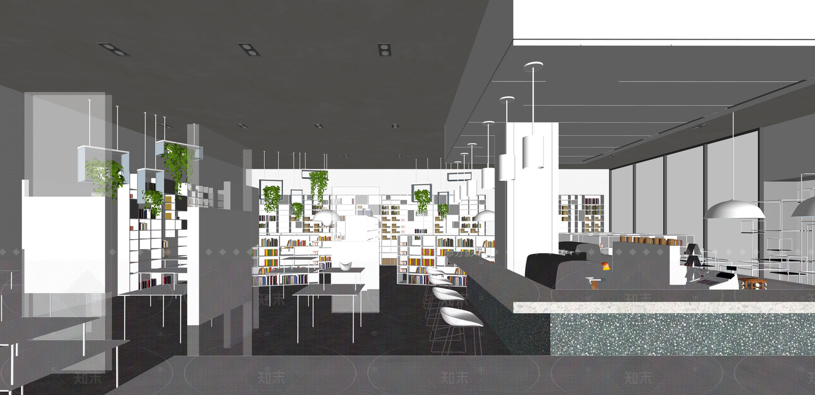 现代奶茶店SU模型下载【ID:1215967835】