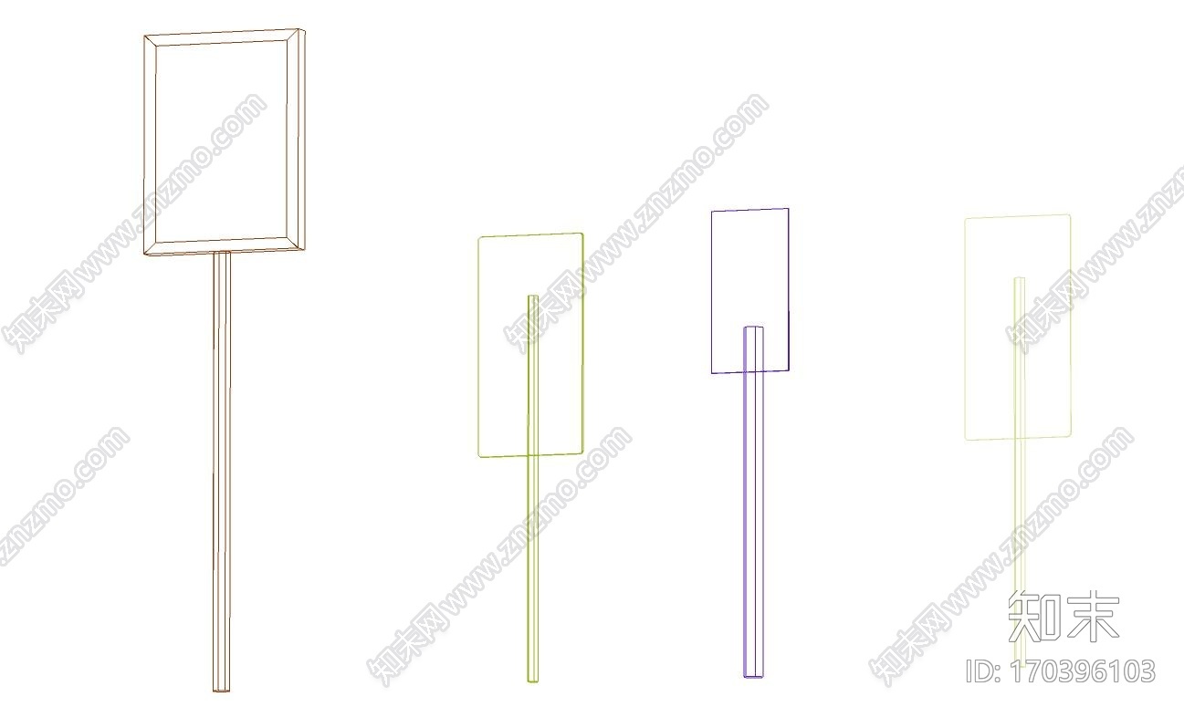 道路标识牌CG模型下载【ID:170396103】