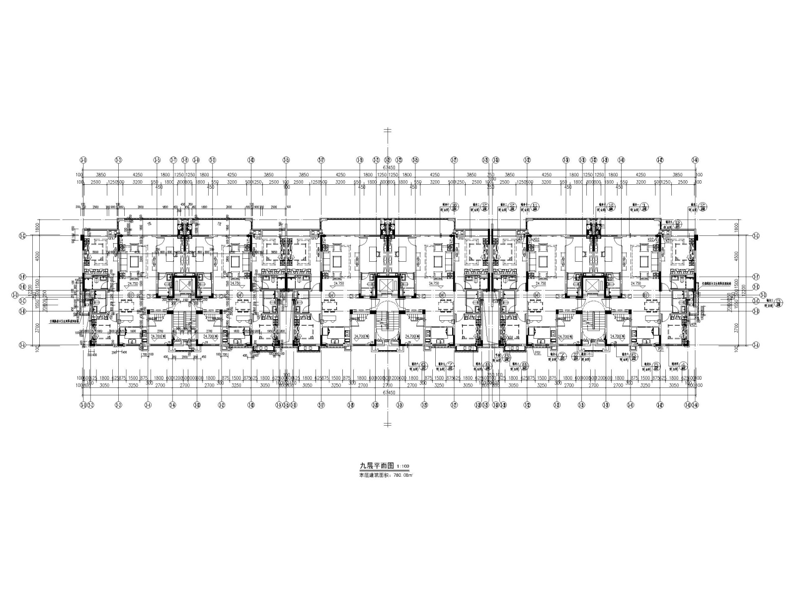 [广东]多高层住宅及商业配套设施建筑施工图cad施工图下载【ID:160579160】