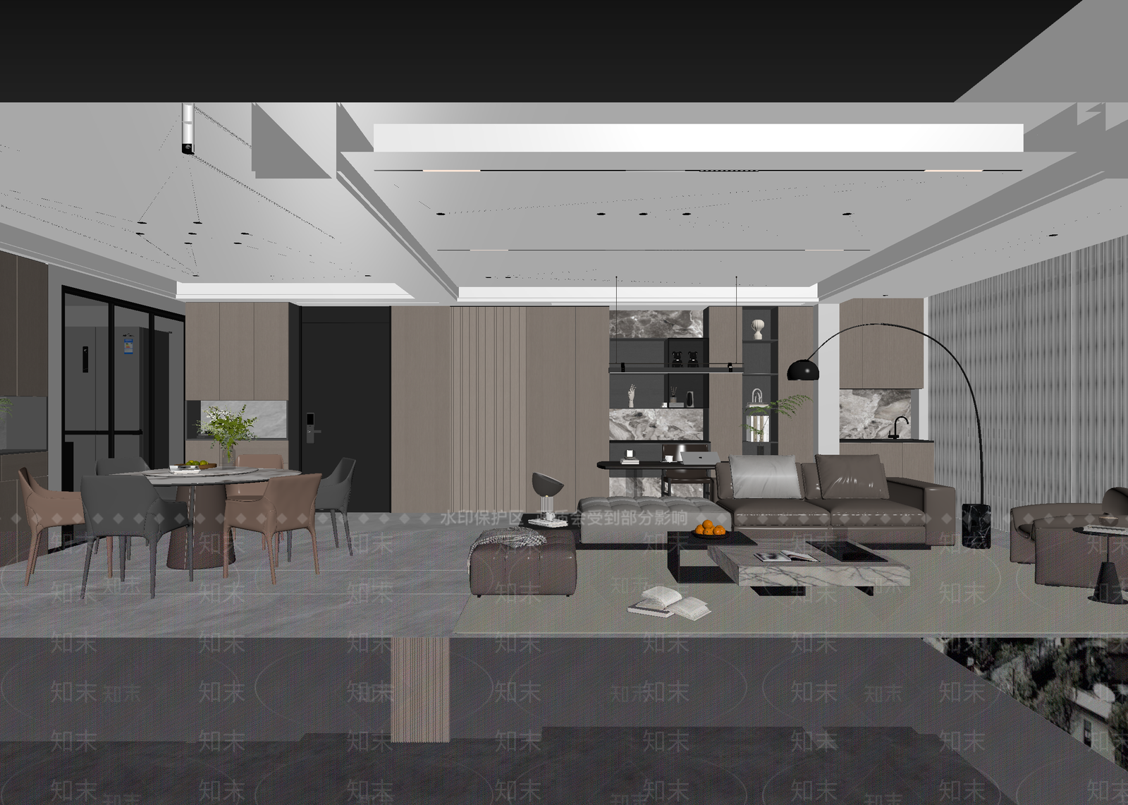 意式客餐厅3D模型下载【ID:1215181423】