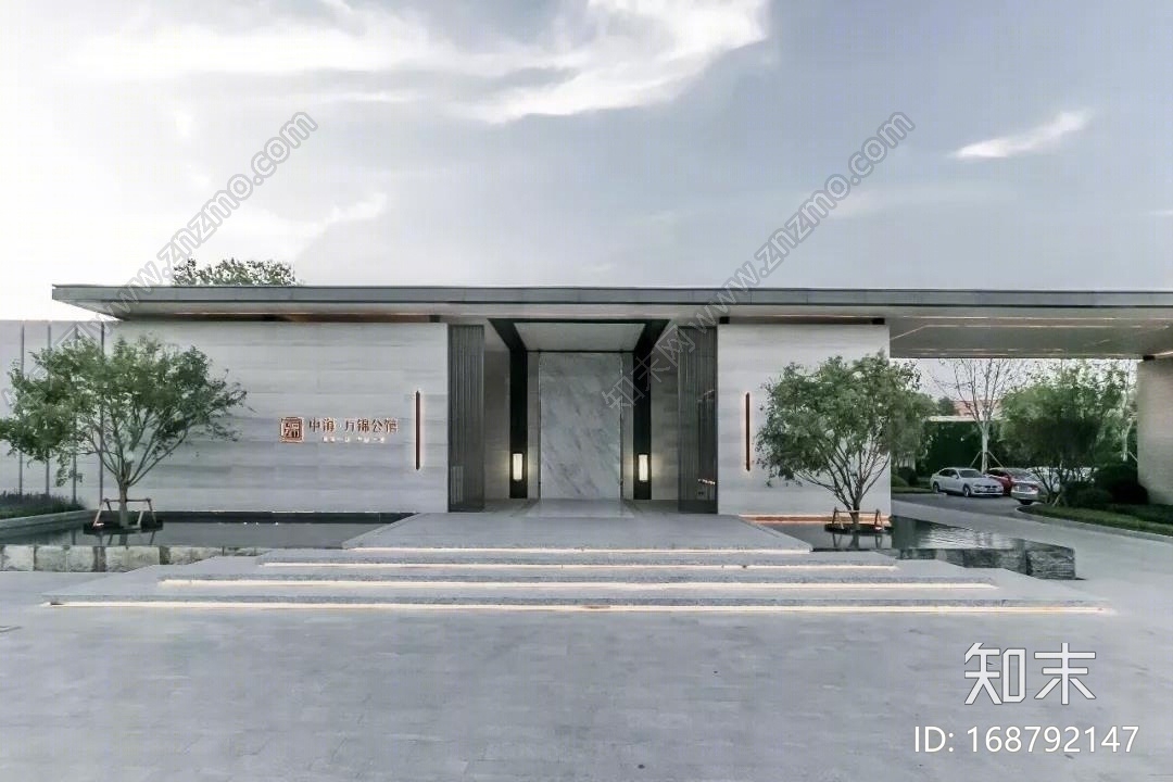 新中式示范区SU模型下载【ID:168792147】