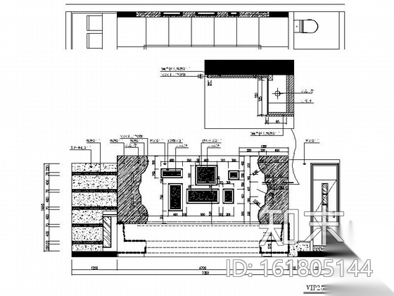 [深圳]某超豪华量贩式KTV室内装修施工图（含效果）cad施工图下载【ID:161805144】