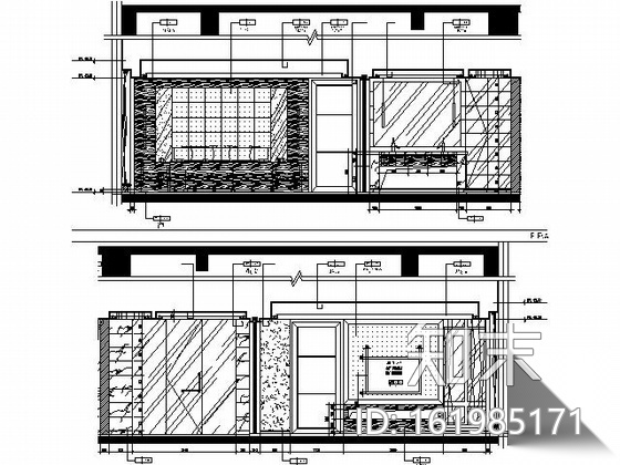 温州某酒店三间套房施工图cad施工图下载【ID:161985171】