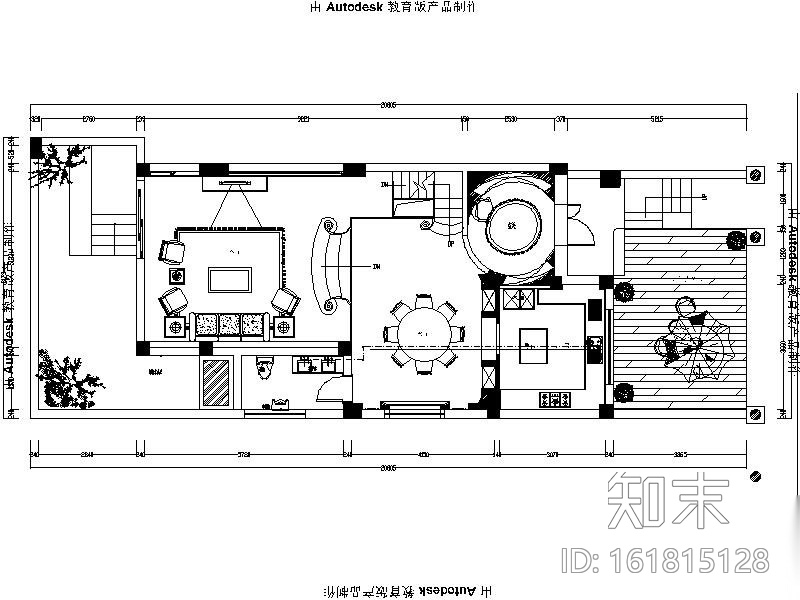 [成都]新古典欧式风格别墅室内设计施工图（含效果图）cad施工图下载【ID:161815128】