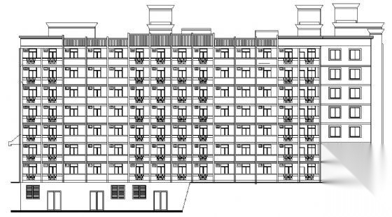 福建省某七层学校宿舍楼建筑施工图施工图下载【ID:166820186】