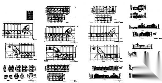 某住宅区临街商铺建筑方案图cad施工图下载【ID:151458152】