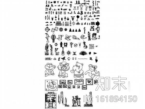 全套综合图库CAD图块下载cad施工图下载【ID:161894150】