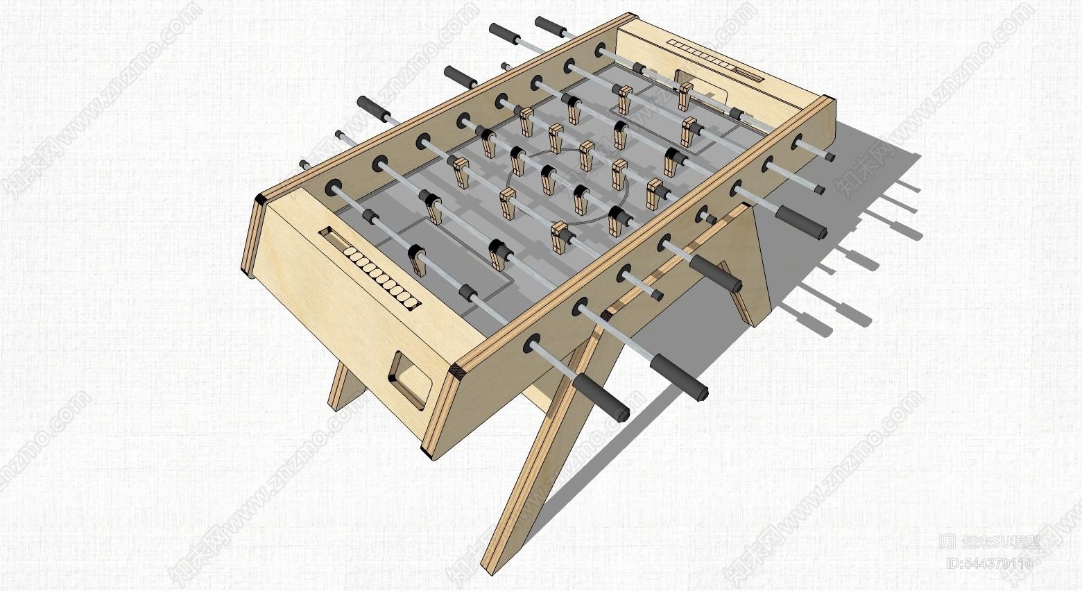 现代桌上足球SU模型下载【ID:544379110】