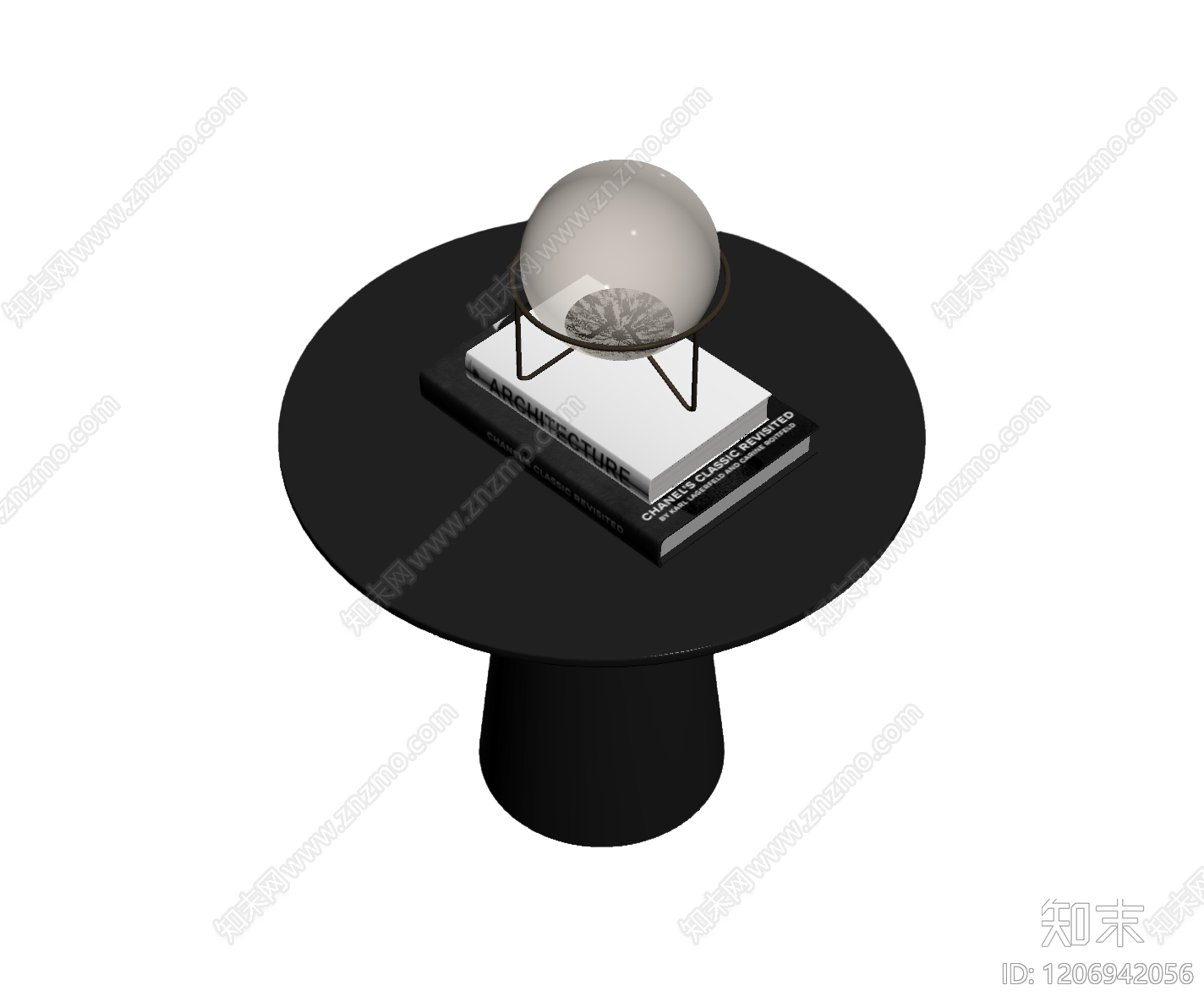 圆形边几组合装饰3D模型下载【ID:1206942056】