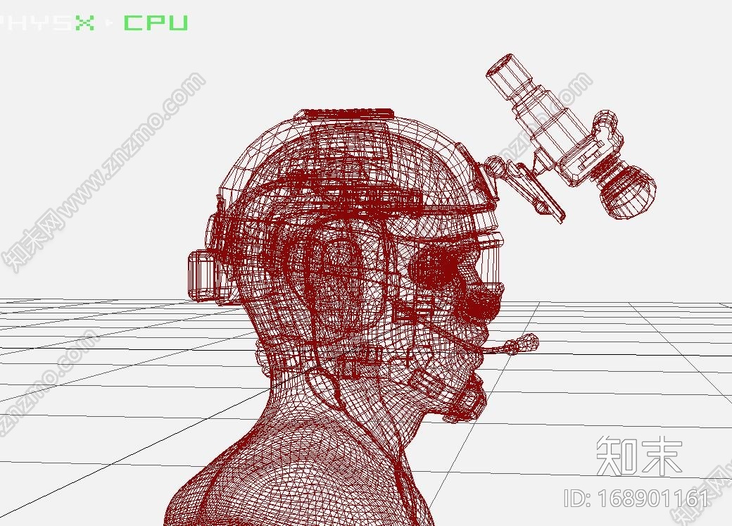 一套设备齐全的军事头盔CG模型下载【ID:168901161】