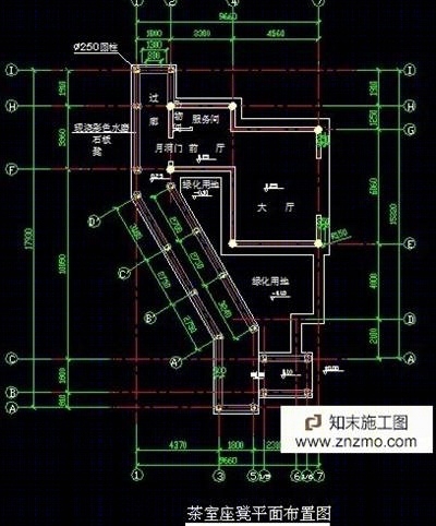 茶室施工图施工图下载【ID:66948241】