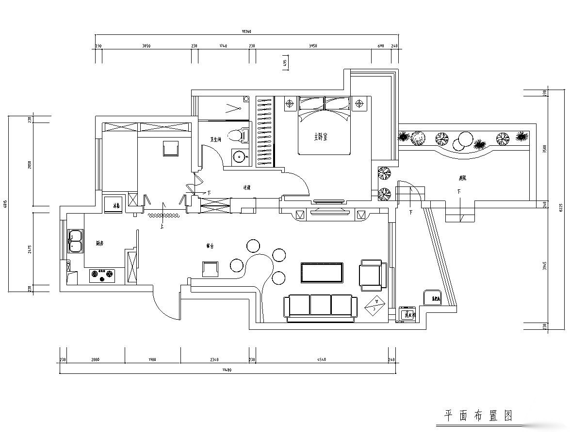 [江苏]常熟城市花园公寓室内施工图设计（附实景图）cad施工图下载【ID:160388162】