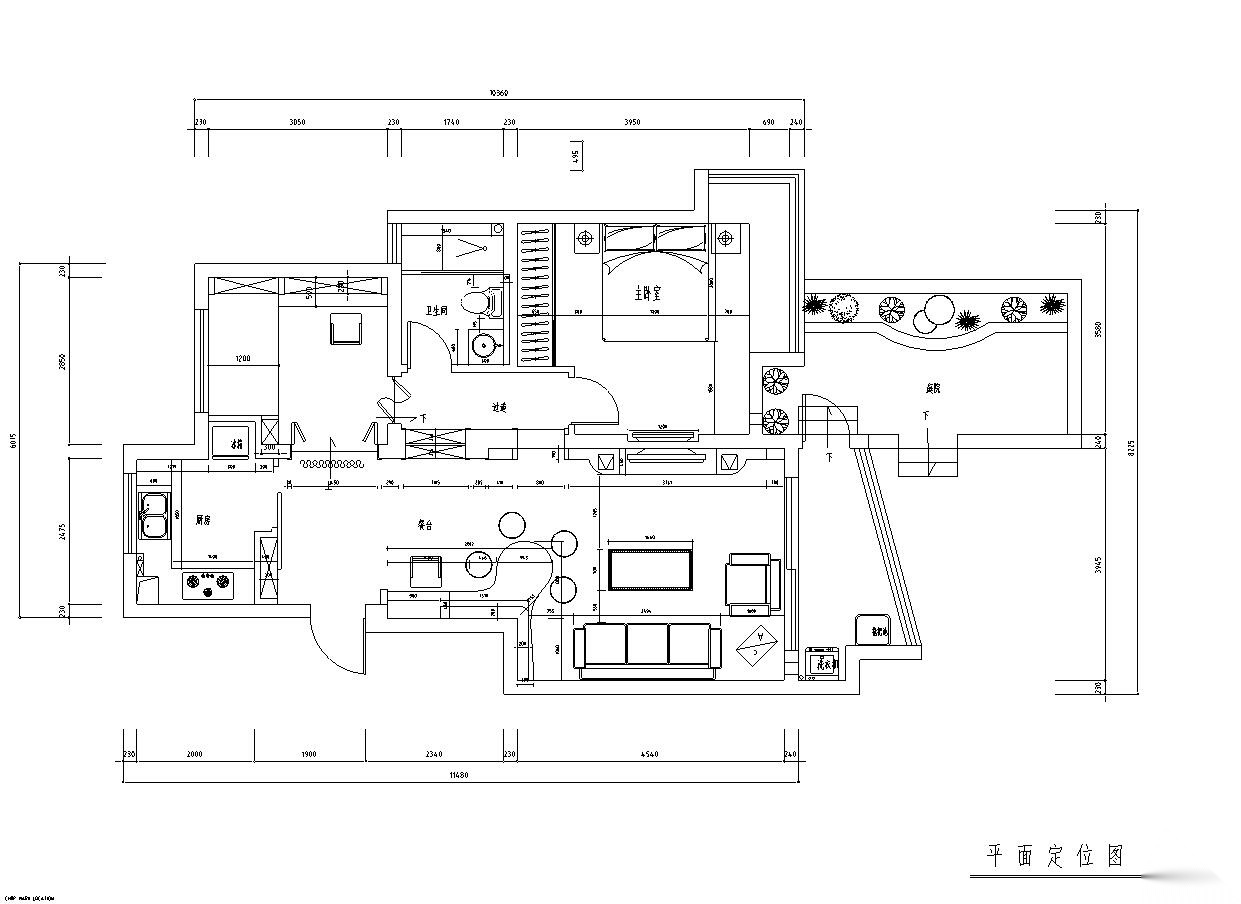 [江苏]常熟城市花园公寓室内施工图设计（附实景图）cad施工图下载【ID:160388162】