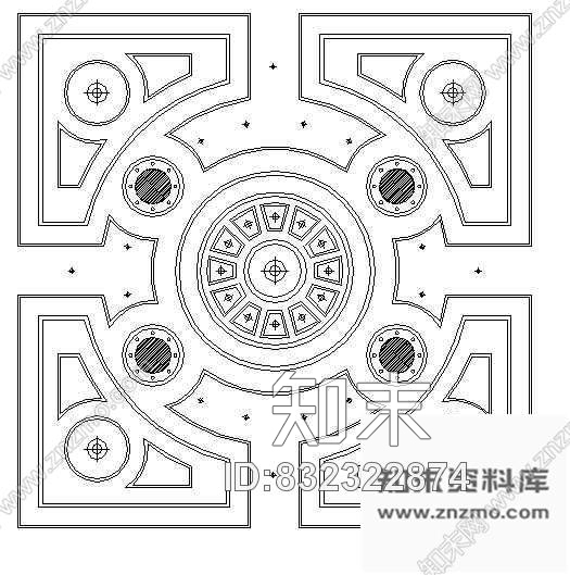 西式天花cad施工图下载【ID:832322874】