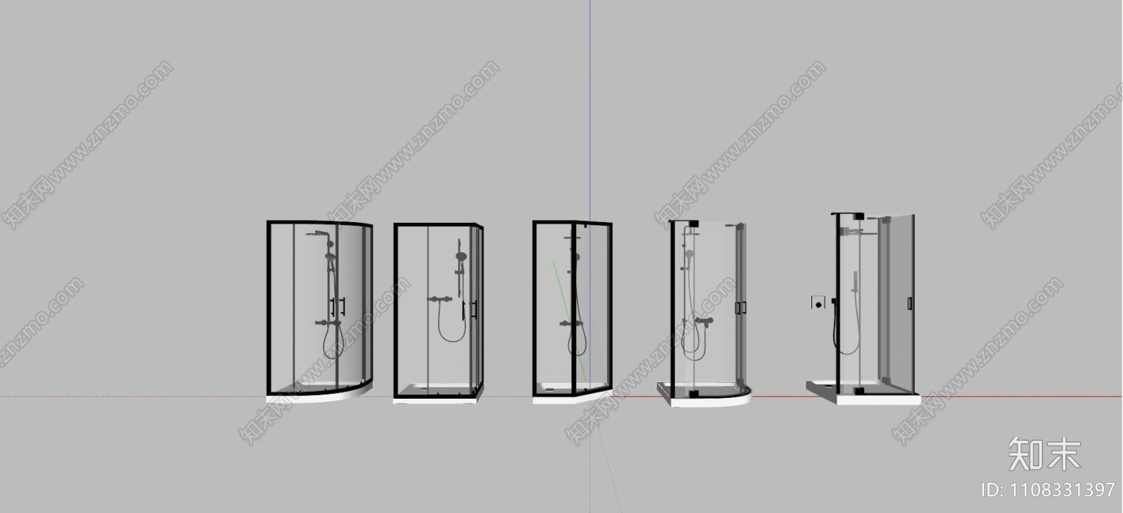 现代淋浴间SU模型下载【ID:1108331397】