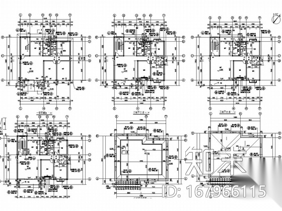 [私人住宅]四层砖混结构施工图（含建筑图）cad施工图下载【ID:167966115】