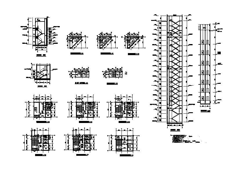 [宁夏]七层传统风格办公酒店综合体建筑施工图施工图下载【ID:149952128】