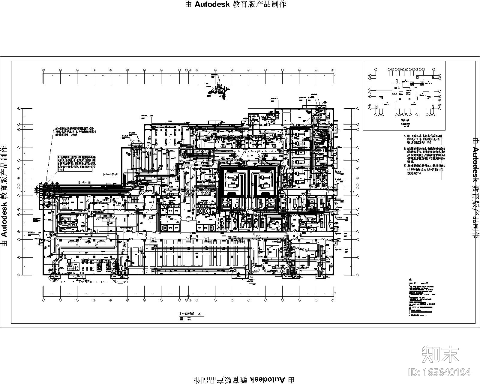 [山东]8万平方米医院病暖通设计图cad施工图下载【ID:165640194】