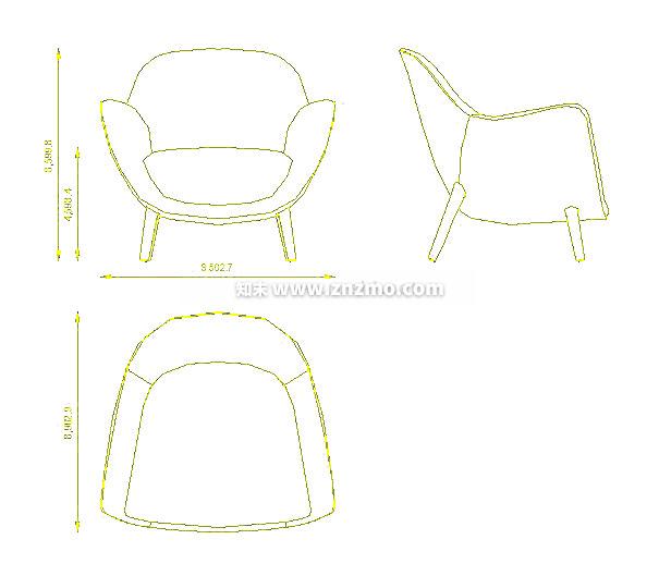 休闲椅施工图下载【ID:182615120】